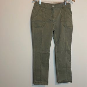 Van Heusen green Stretch Utility Pant Ankle Slim Fit pants Sz 6 Short NWT